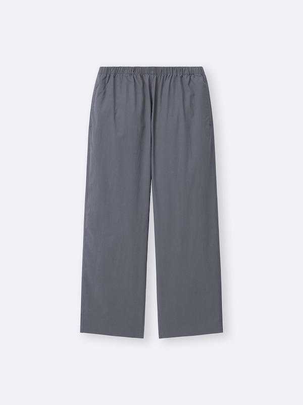 Cotton Blend Stretch Relaxed Pants