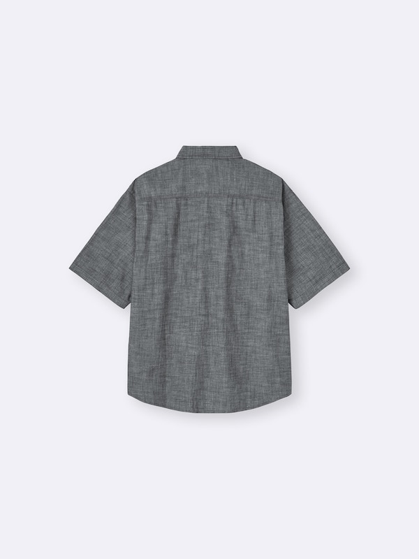 Denim Oversized Work Shirt | HalfSlv