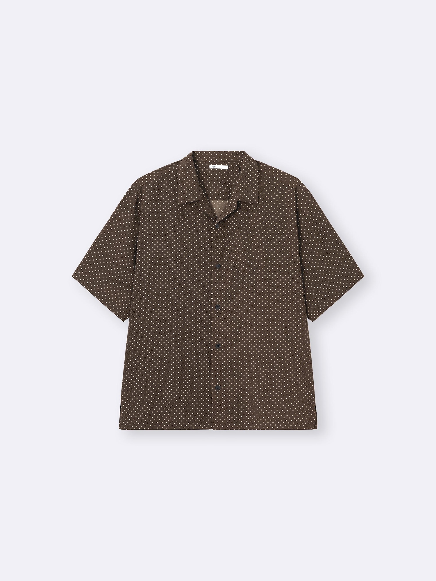 Men's Open Collar Shirt | HalfSlv | Dot | GU US