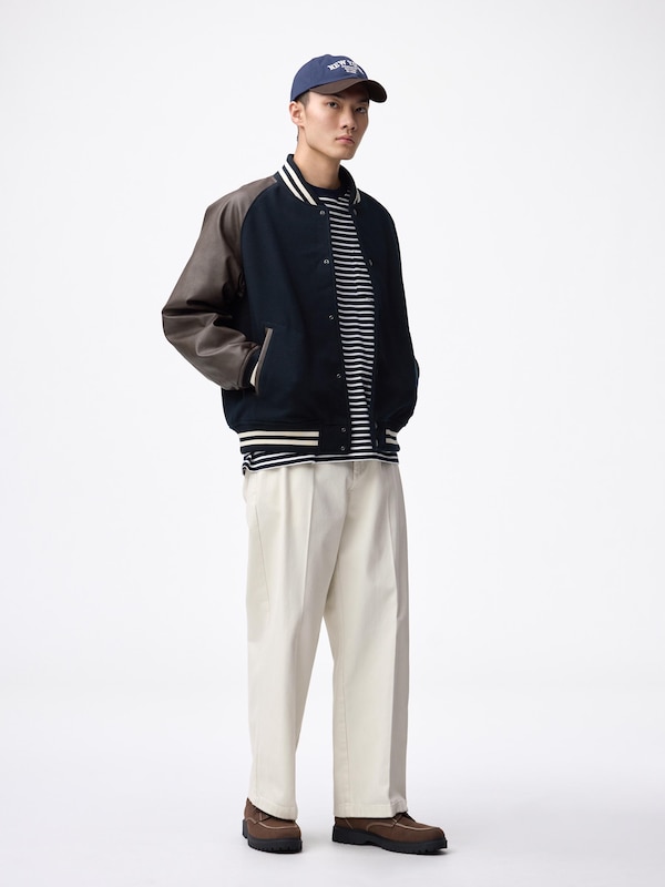 Twill Wide Straight Pants