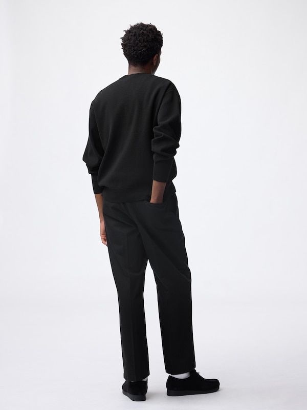 Twill Wide Straight Pants