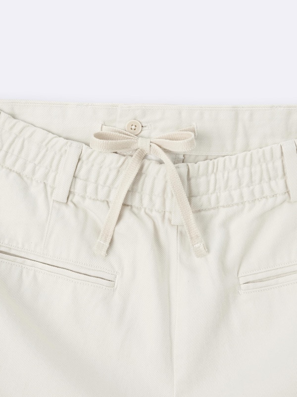 Twill Wide Straight Pants