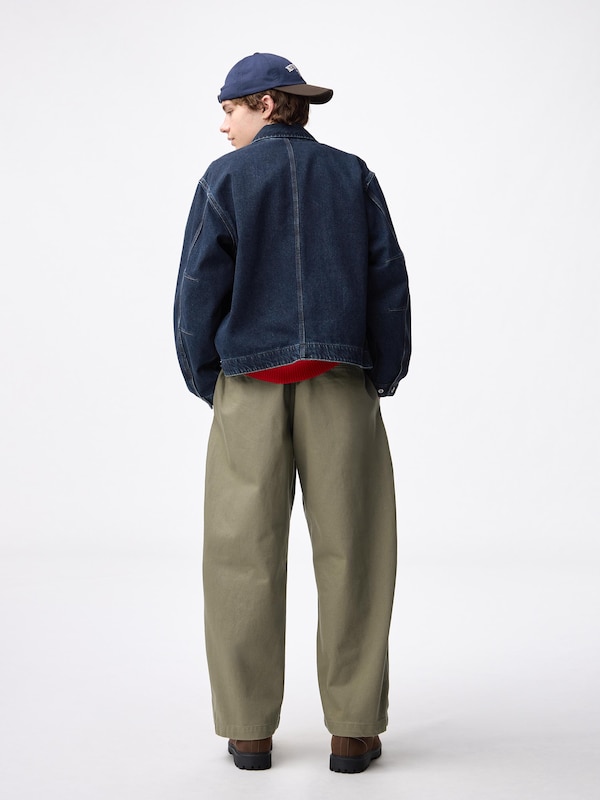 Heavy Cotton Barrel Leg Pants