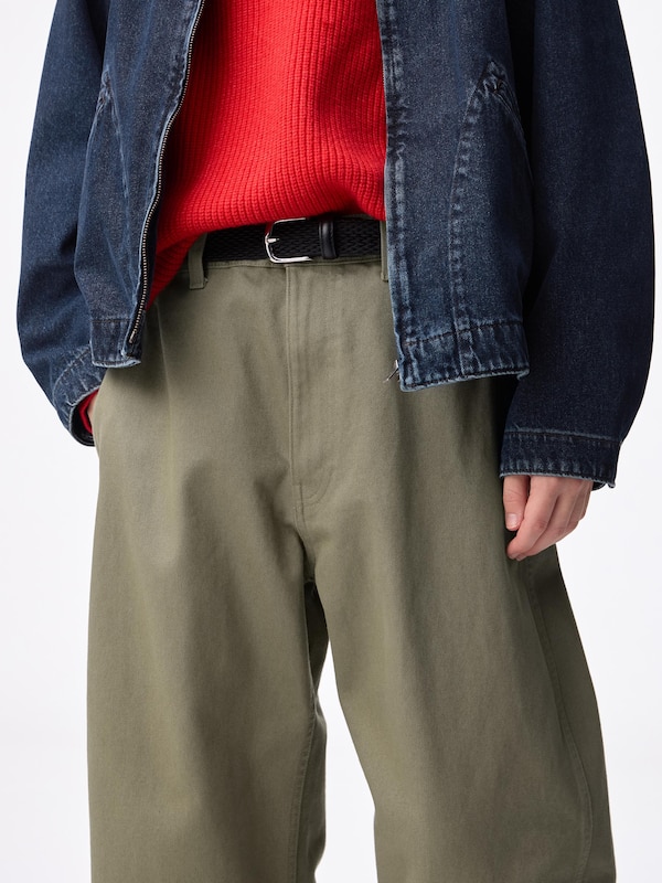 Heavy Cotton Barrel Leg Pants