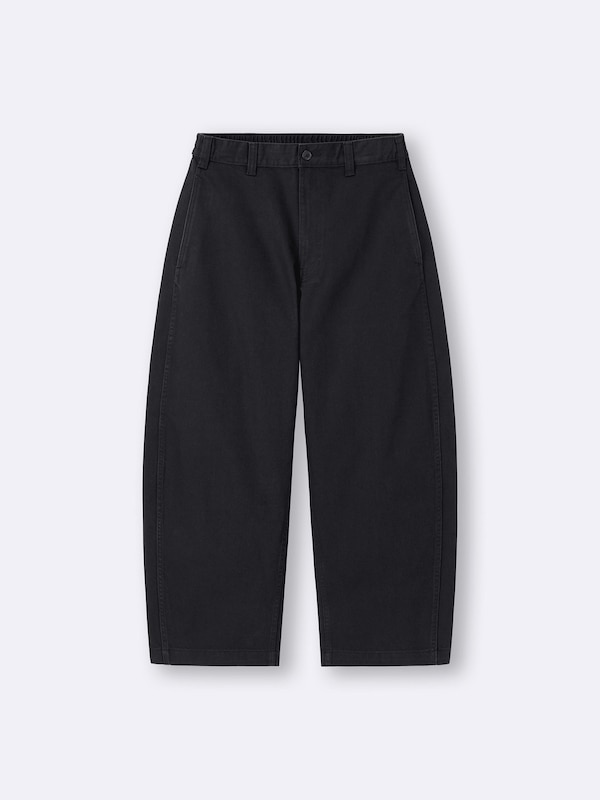 Heavy Cotton Barrel Leg Pants