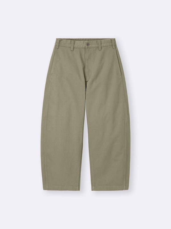 Heavy Cotton Barrel Leg Pants