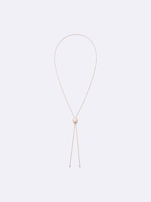 Stone Motif Slide Chain Necklace