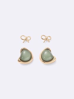 Stone Pierced Earrings 2-Pack