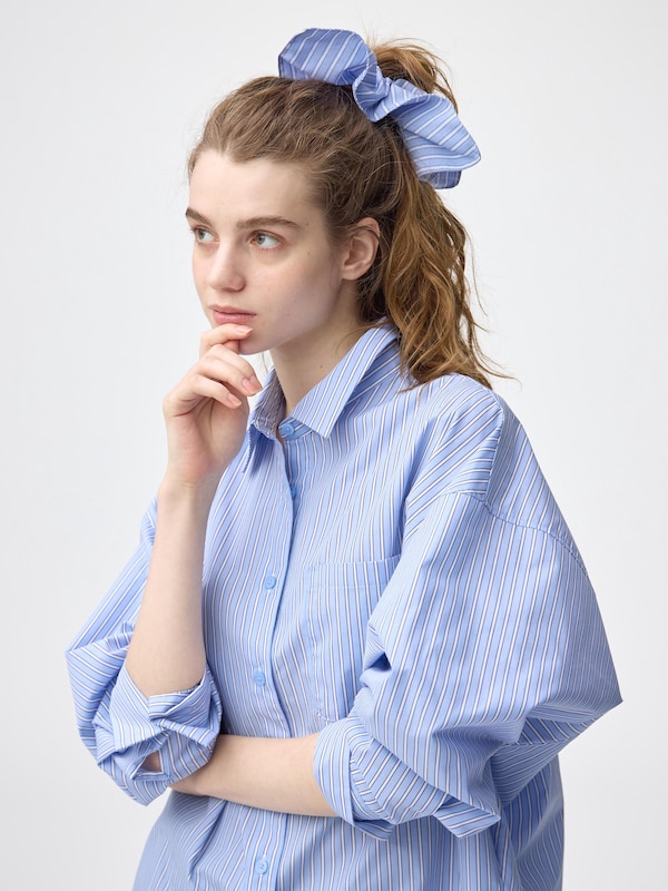 Square Striped Scrunchie