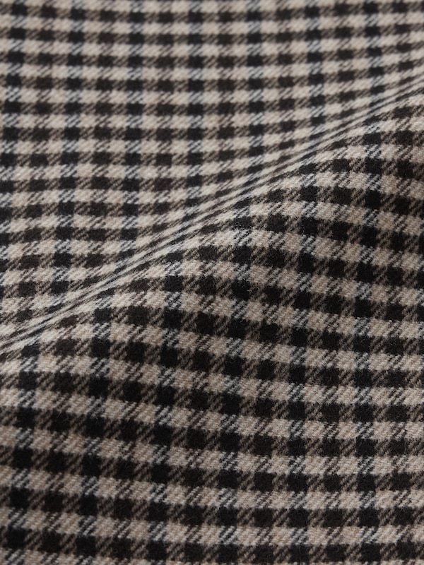 COZY MELTON Checked Cape Coat