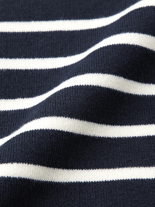 Sweat Look Knit Striped Oversized Pullover