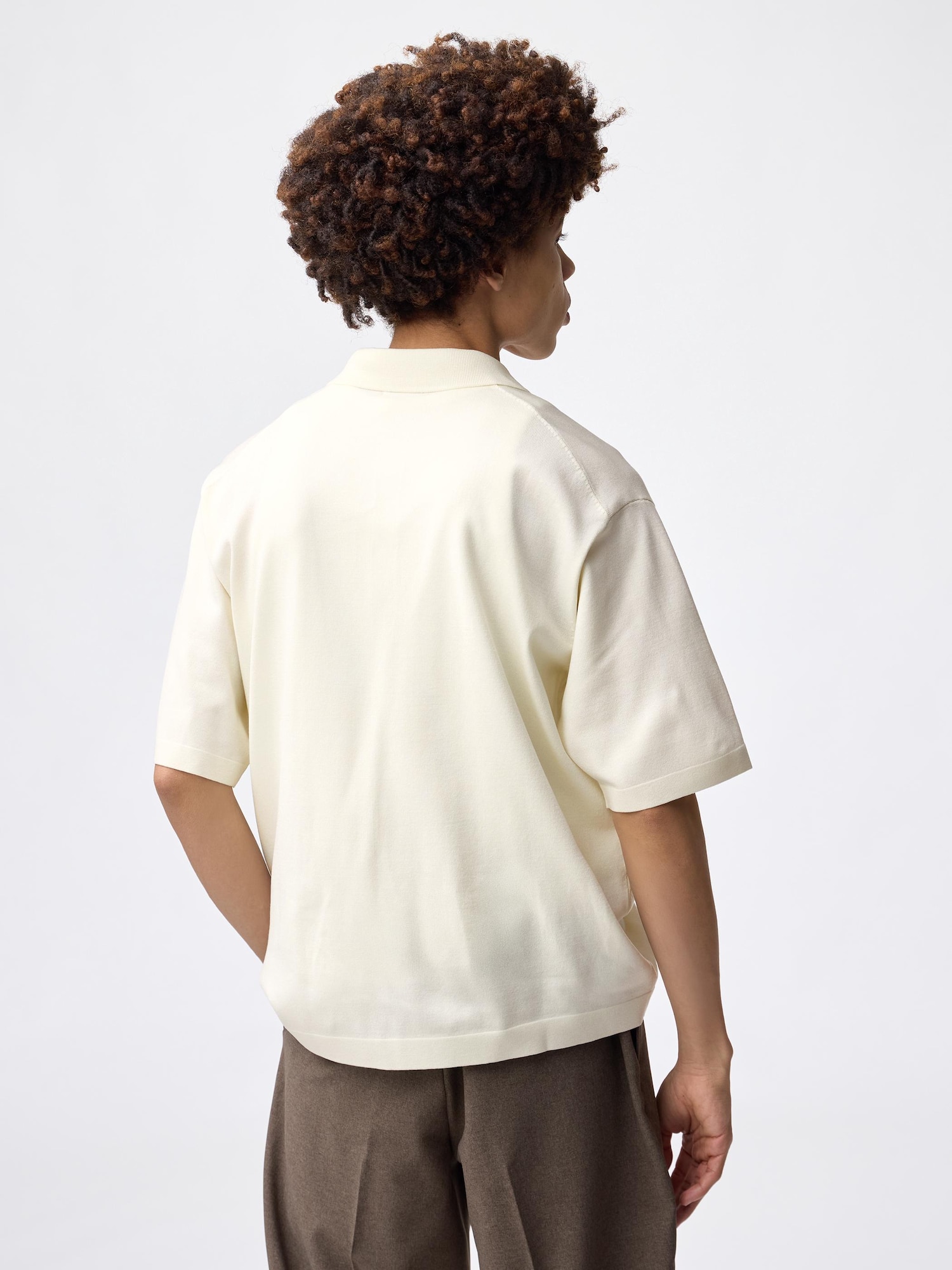 Unisex Washable Knitted Polo Shirt | Halfslv | GU US