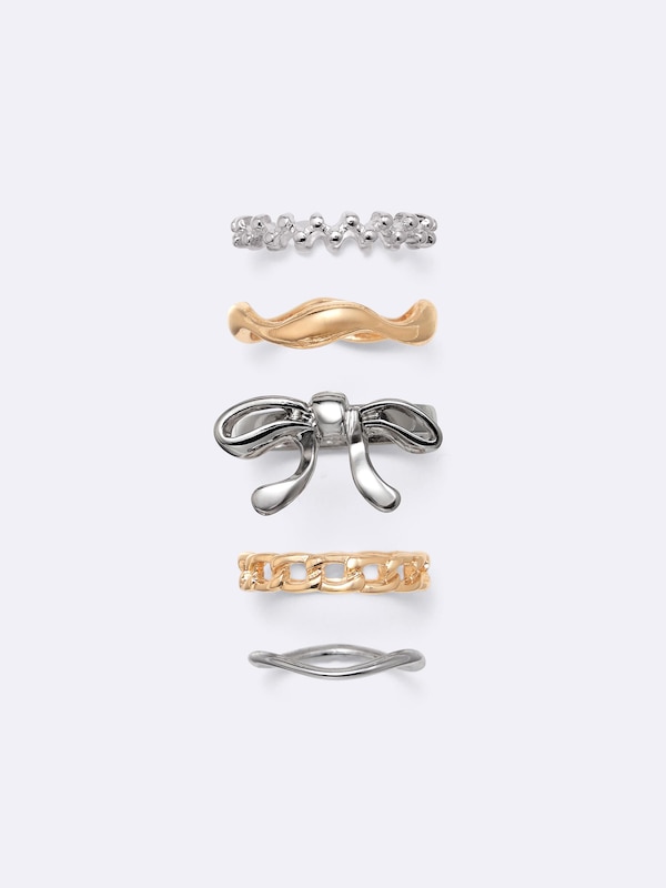 Metal Motif Ring 5-Pack