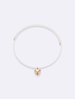 Heart Motif Beaded Choker