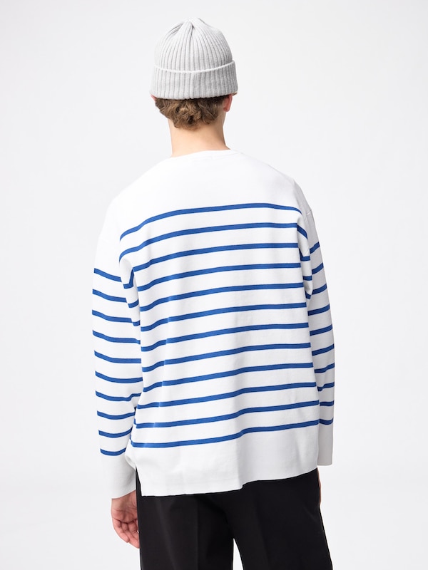 Milano Ribbed Panel Striped Sweater