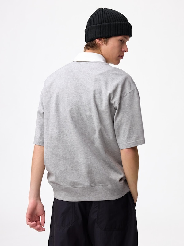 Sweat Look T-Shirt | HalfSlv | Rugger | Bicolor