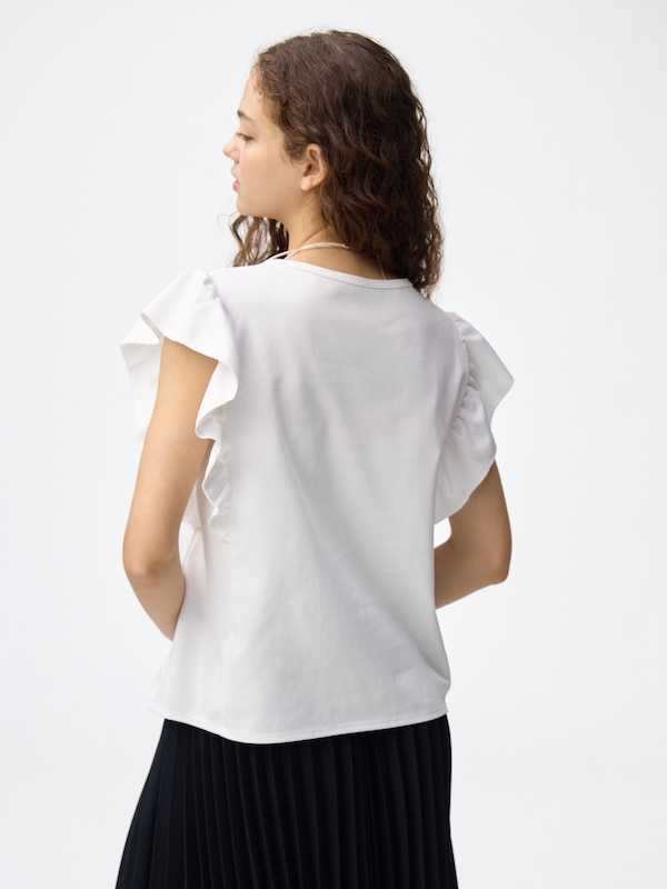 Dry Ruffle Sleeve T-Shirt