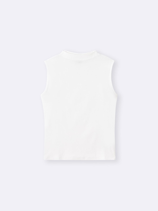 Mock Neck T-Shirt | Sleeveless