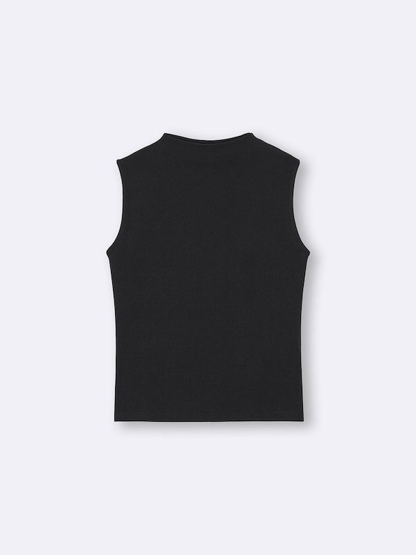 Mock Neck T-Shirt | Sleeveless