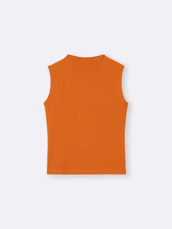 Mock Neck T-Shirt | Sleeveless