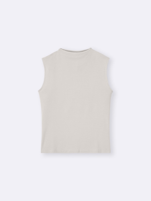 Mock Neck T-Shirt | Sleeveless