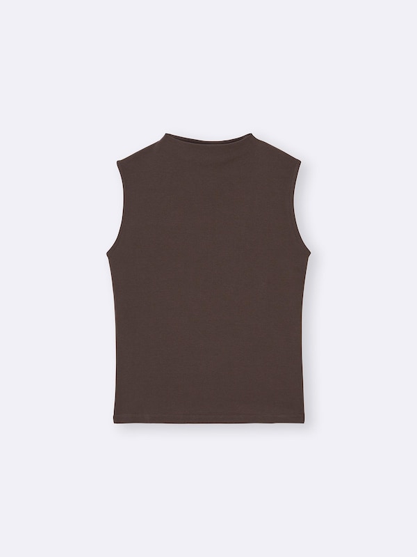 Mock Neck T-Shirt | Sleeveless