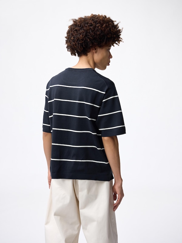 Washable Knitted Striped T-Shirt | Halfslv