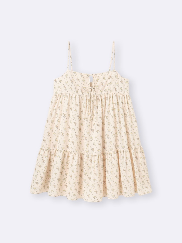 Flower Printed Camisole Tunic Dress