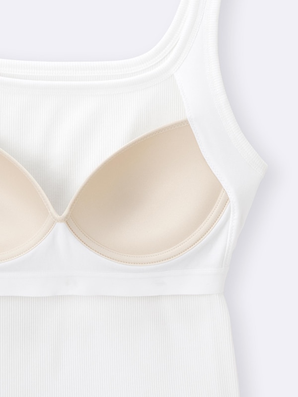 Bra-Feel Cropped Square Neck Tank Top