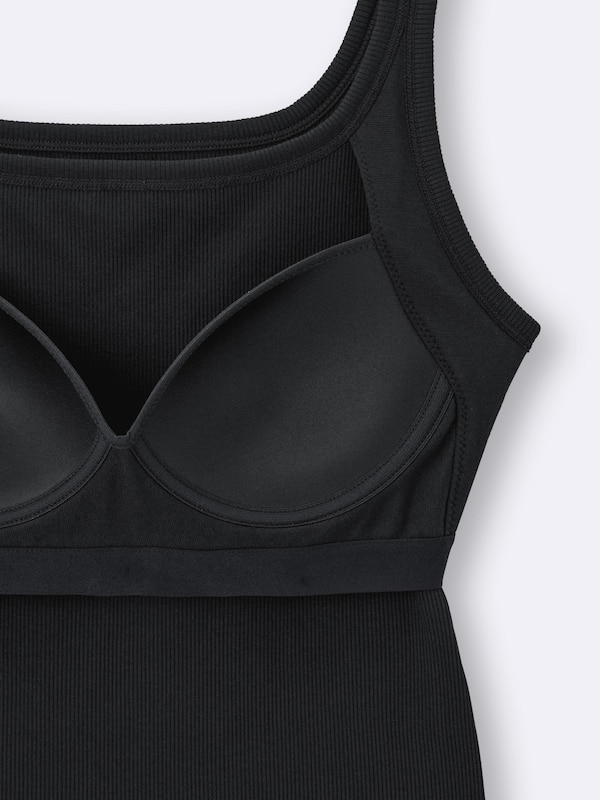 Bra-Feel Cropped Square Neck Tank Top