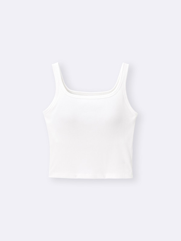 Bra-Feel Cropped Square Neck Tank Top