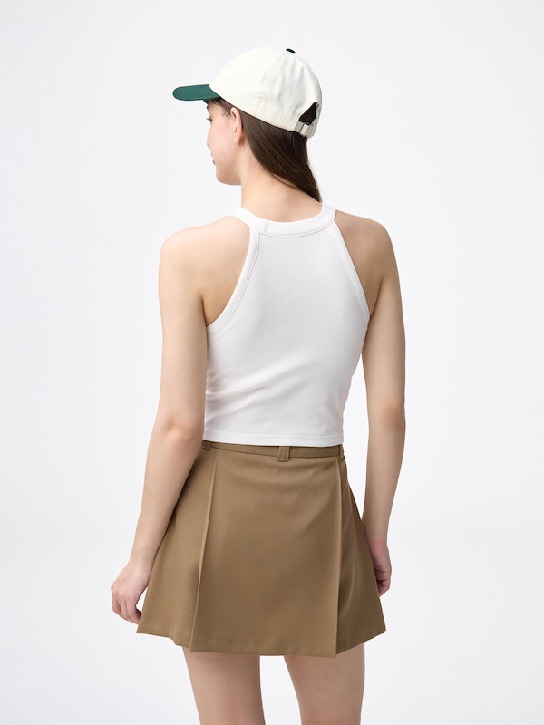 Bra-Feel Cropped Halter Neck Tank Top