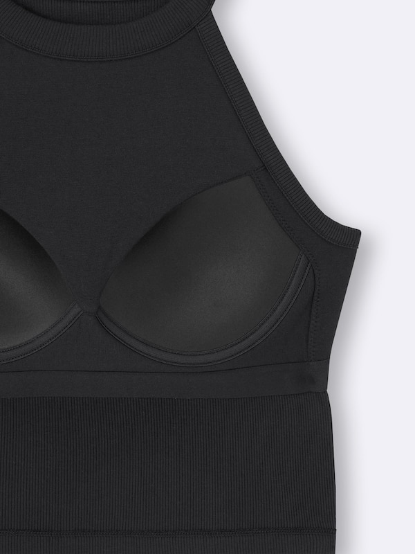 Bra-Feel Cropped Halter Neck Tank Top