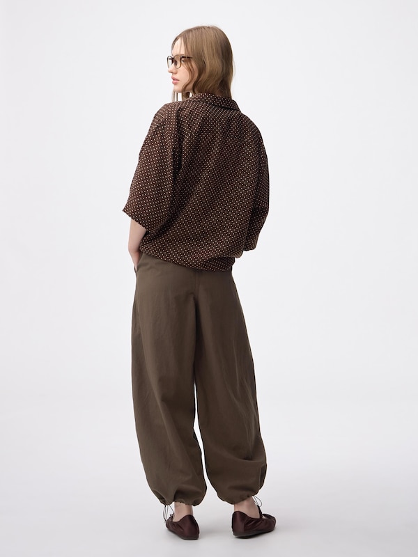 Linen Blend Balloon Pants
