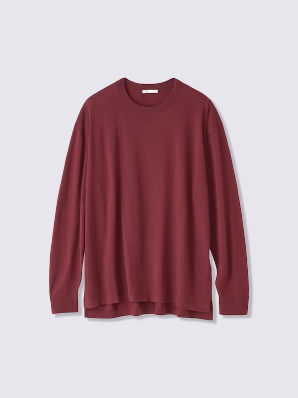 Fine Gauge Knit Crew Neck Sweater | MN