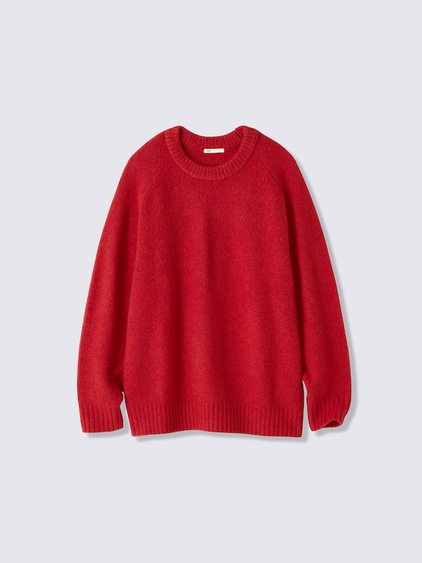 Puffy Touch Knit Crew Neck Sweater | CL