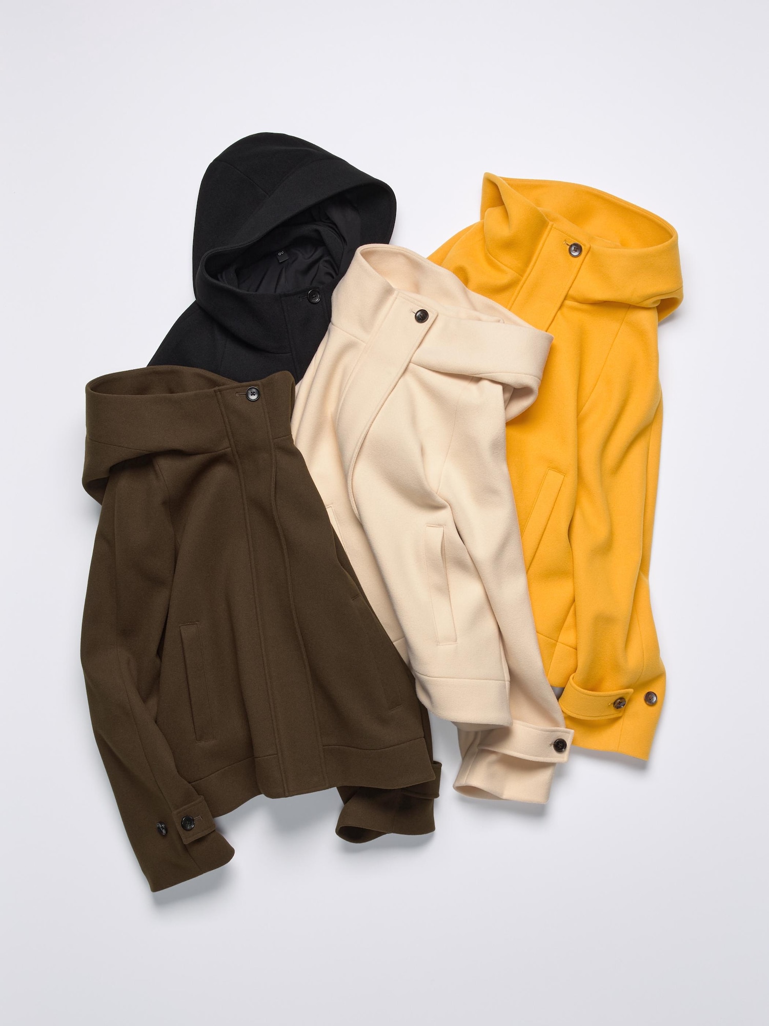 Women's COZY MELTON Short Hoodie Coat | GU US