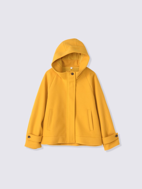 COZY MELTON Short Hoodie Coat | CL