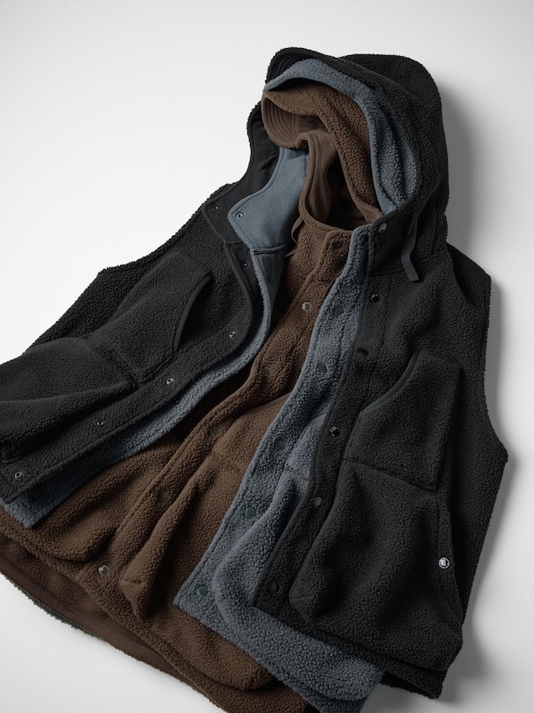 Fleece Hooded Oversized Vest | ENGINEERED GARMENTS