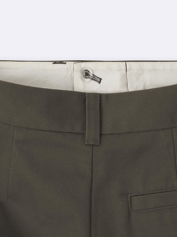 Chino Pleated Barrel Pants