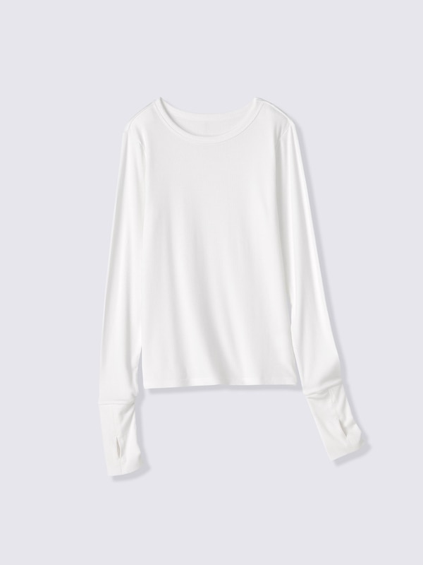 Warm Ribbed Crew Neck T-Shirt | Long | CL