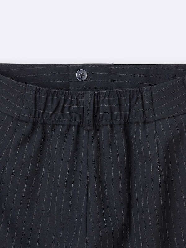 Pleated Wide Pants | Stripe