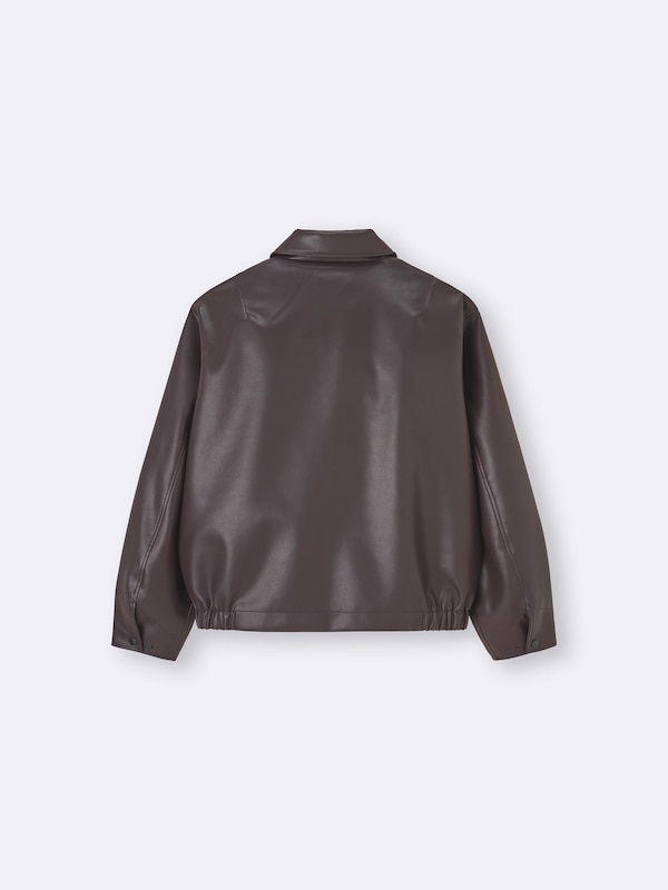 Faux Leather Work Jacket
