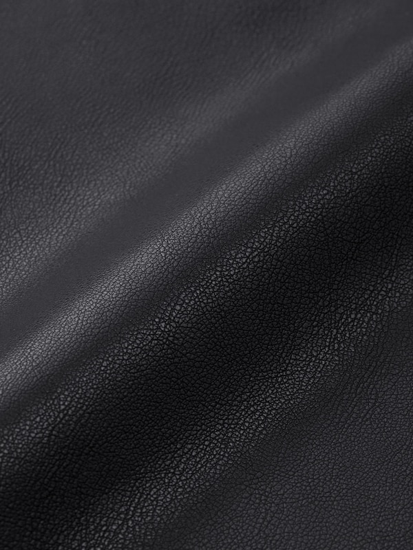 Faux Leather Work Jacket