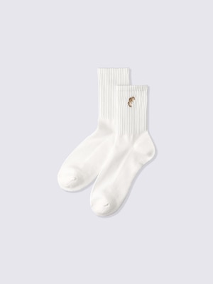 Warm High Ankle Socks | Embroidery | UL
