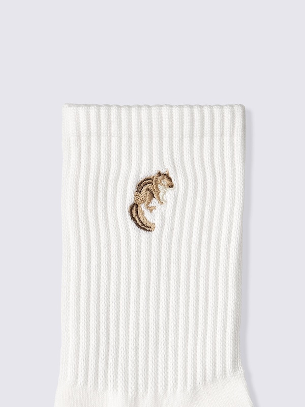 Warm High Ankle Socks | Embroidery | UL