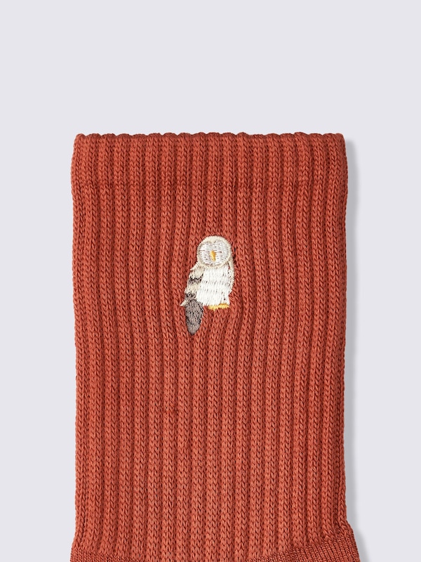 Warm High Ankle Socks | Embroidery | UL