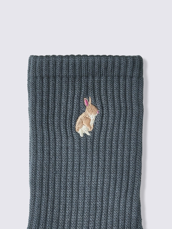 Warm High Ankle Socks | Embroidery | UL