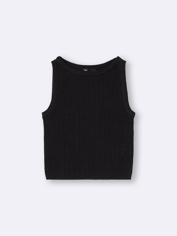 Boat Neck Knitted Tank Top