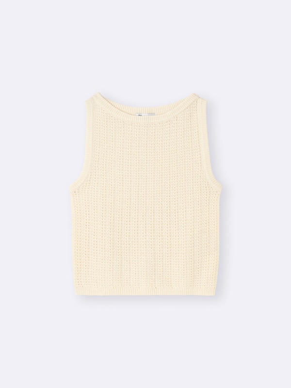 Boat Neck Knitted Tank Top